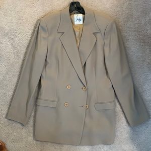 Khaki double breasted blazer